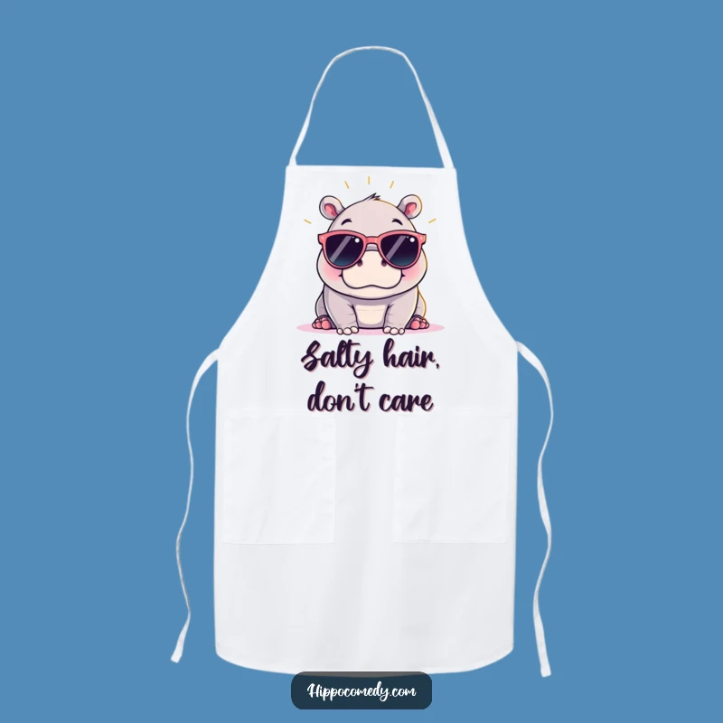 Funny Kawaii Hippo Sunglasses Apron - Cook Up Smiles Gift