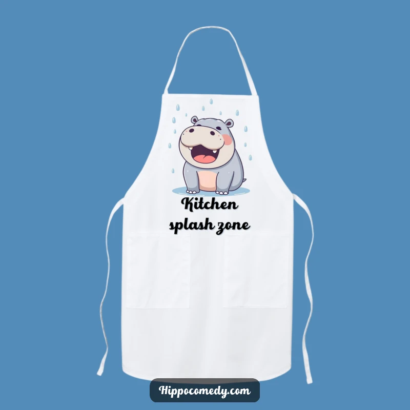 Funny Hippo Raindrop Apron: Cook in Style, Hilarious Funny Gift