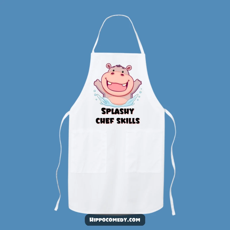 Funny Chubby Hippo Apron: Kitchen Fun with a Splashy Grin