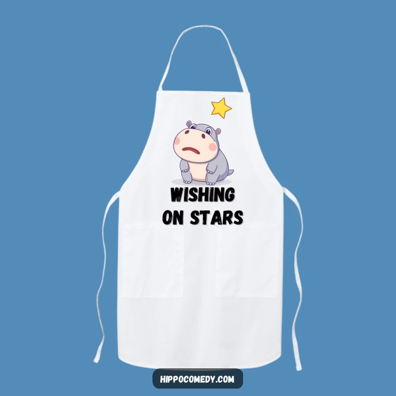 Funny Surprised Hippo Star Apron - Cook Up Magical Laughs!