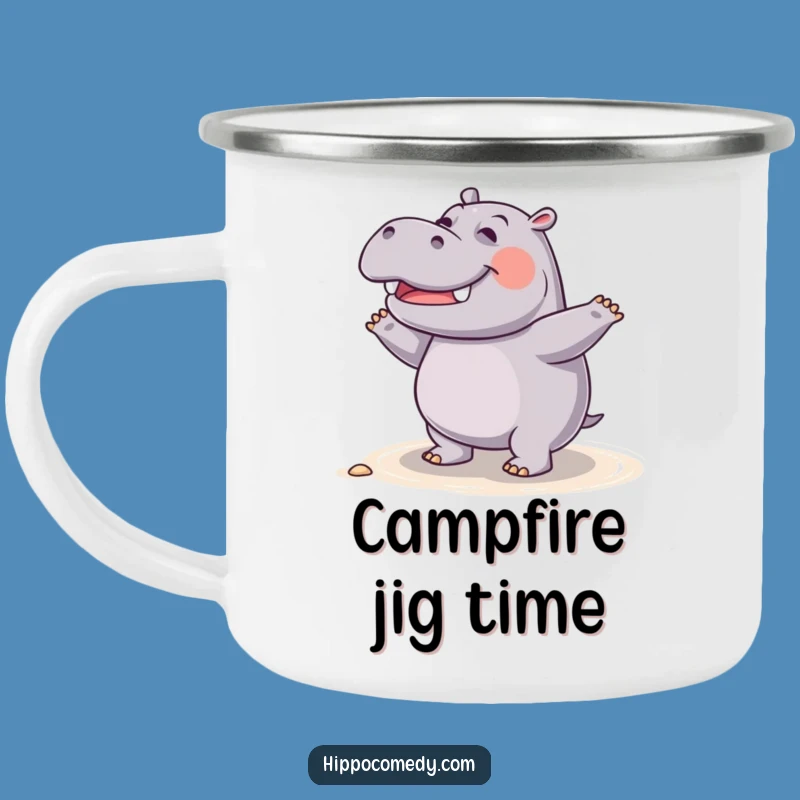 Funny Giggling Hippo Dance Camping Mug - Fuel Your Adventures with Fun