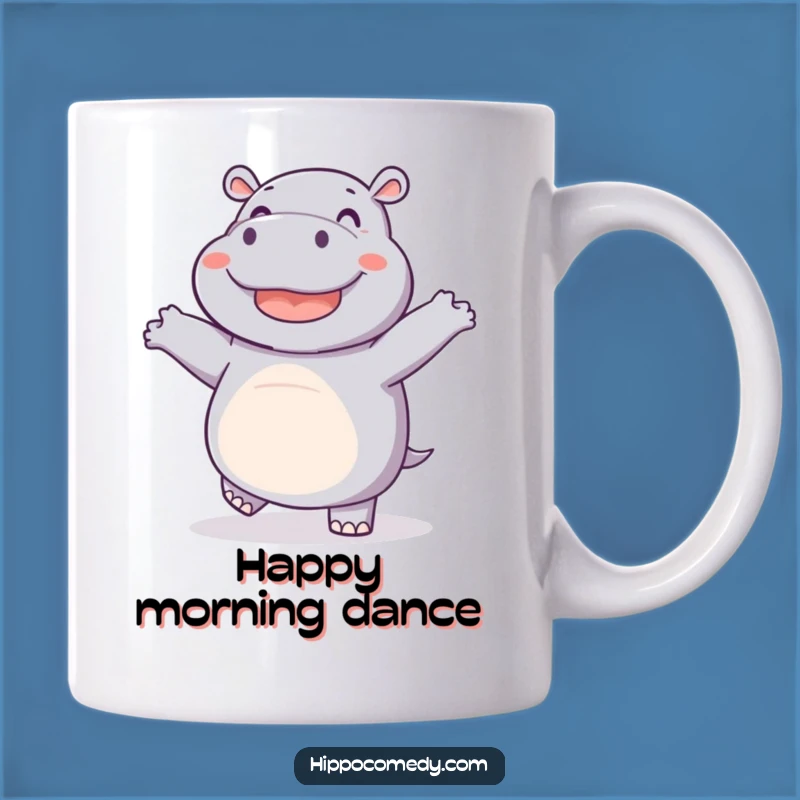 Funny Dancing Hippo Mug - Hilarious & Joyful Gift for Hippo Lovers