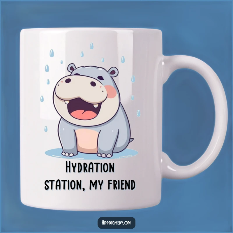 Funny Hippo Raindrop Mug: A Delightful and Funny Gift for Hippo Lovers