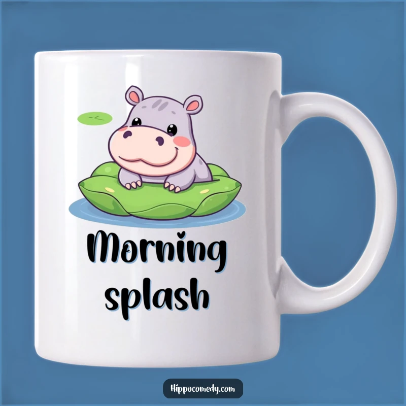 Funny Hippo Lily Pad Mug - Cute & Silly Gift for Animal Lovers