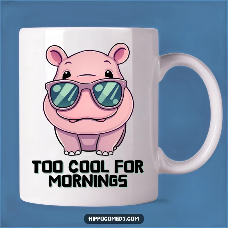 Funny Kawaii Hippo Cool Sunglasses Mug - Perfect Gift for a Chill Friend