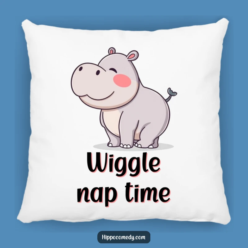 Cozy Funny Hippo Tail Wiggle Pillow: Soft & Silly Hippo Comfort Gift