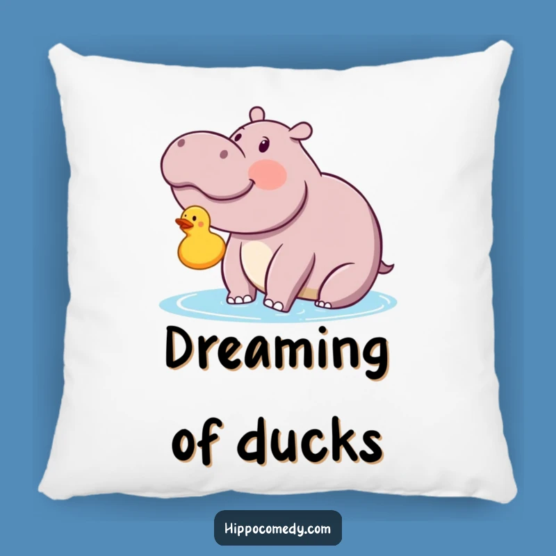 Funny Kawaii Hippo Duckie Pillow: Cuddly Comfort in Comical Delight