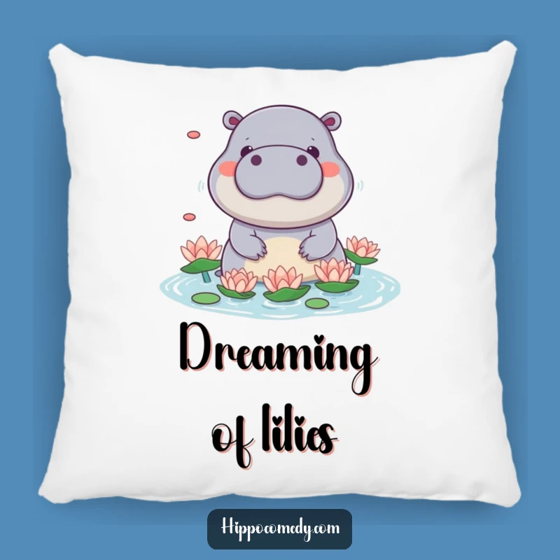 Funny Kawaii Hippo Lily Juggling Pillow - Cozy & Playful Decor Gift
