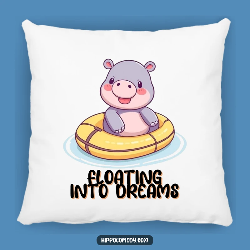 Funny Tiny Hippo Raft Pillow - Ultimate Comfort with a Whimsical Touch