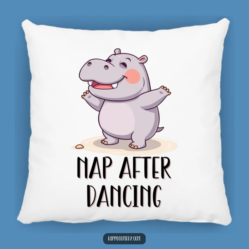 Funny Giggling Hippo Dance Pillow - Cozy Comfort with a Hilarious Beat