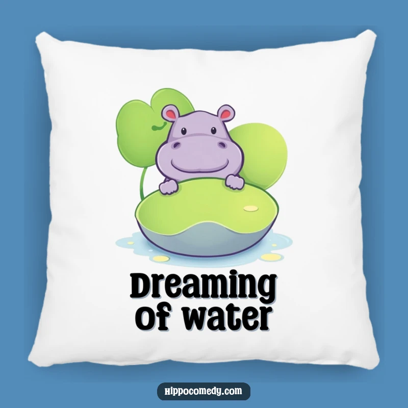 Funny Hippo Lily Pad Pillow - Comfy & Mysterious Decor