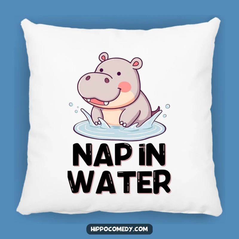 Funny Hippo Splashing Pillow: Cozy Joy Gift for Playful Spaces