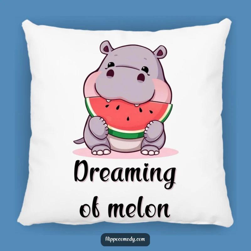 Funny Hippo Watermelon Pillow - Cozy Comfort with a Hilarious Twist