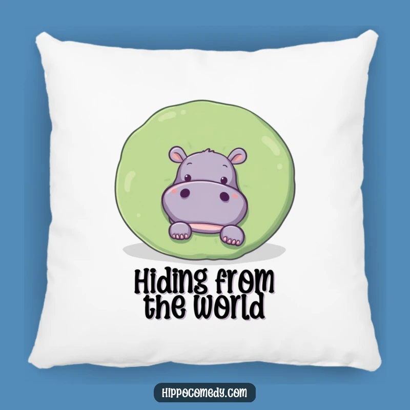 Funny Hippo Lily Pad Pillow: Curious Comfort Design, Cozy & Humorous Accent