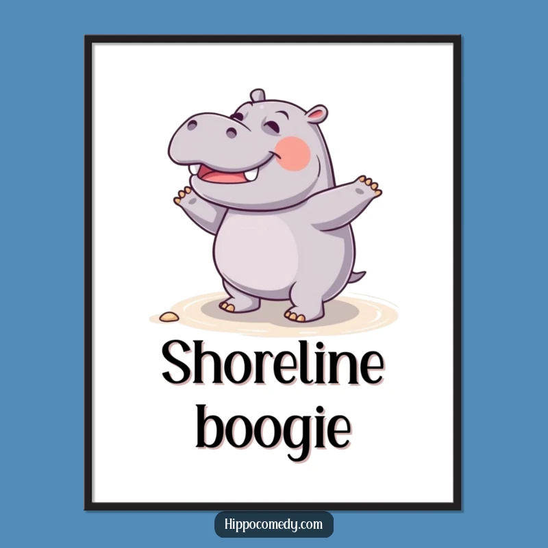 Funny Giggling Hippo Dance Digital Art - Instant Energy for Your Walls