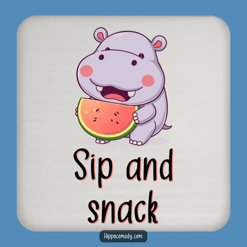 Funny Hippo Fruit Coaster Set: Kawaii Joyful Drink Savers - Fun Gift