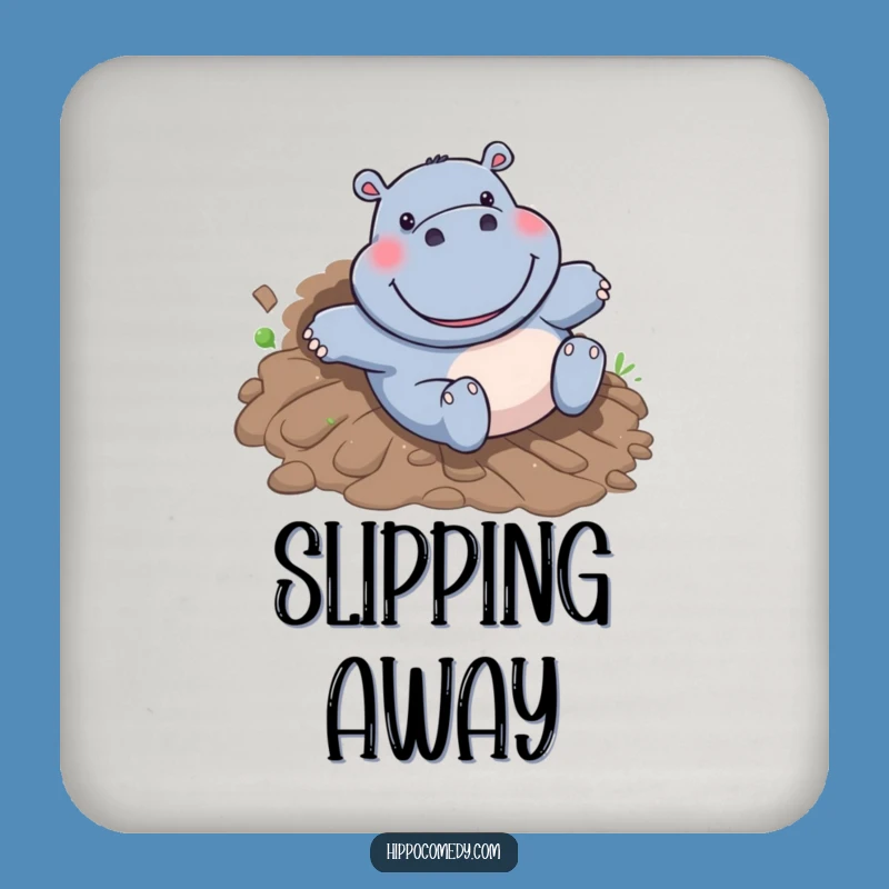 Funny Hippo Mudslide Coaster - Chic Cartoon Hippo Joyful Table Protector