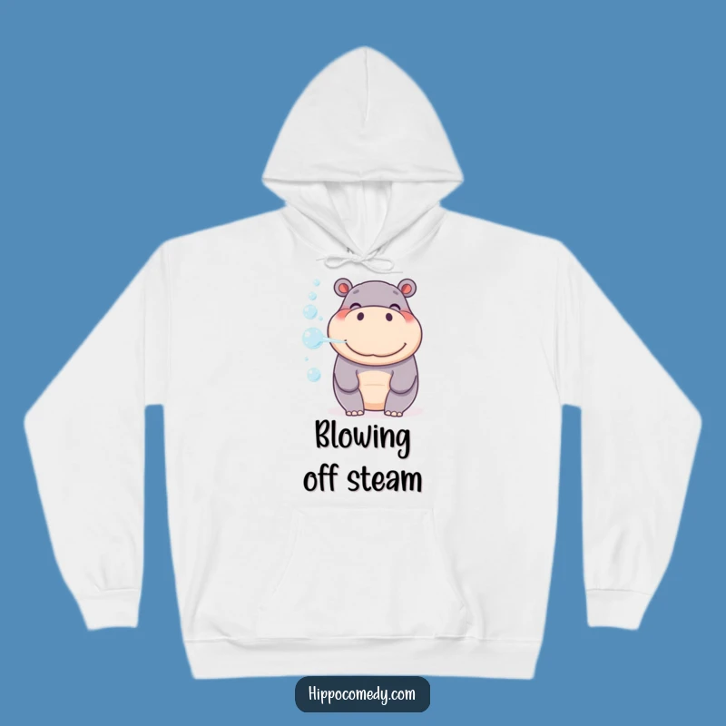Funny Hippo Bubble Hoodie - Cozy Comfort, Whimsical Gift