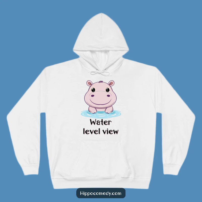 Funny Cheerful Hippo Hoodie: Cozy Comfort with Curious Eyes