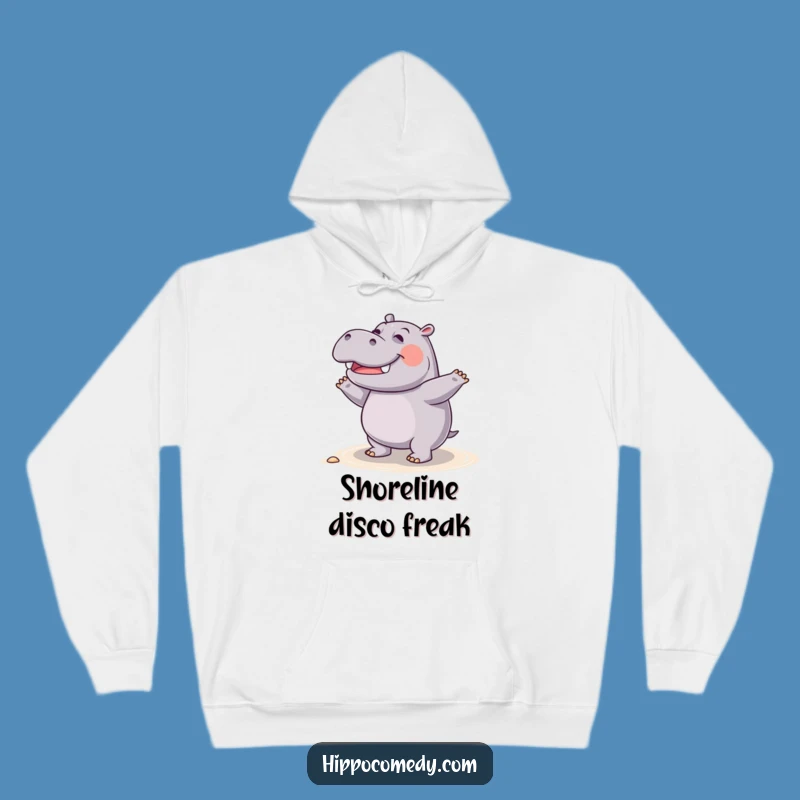 Funny Giggling Hippo Dance Hoodie - Cozy Moves for Chilly Days