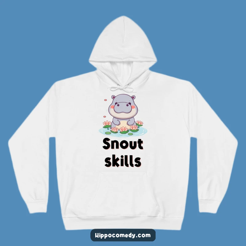 Funny Kawaii Hippo Lily Juggling Hoodie - Cozy & Playful Gift