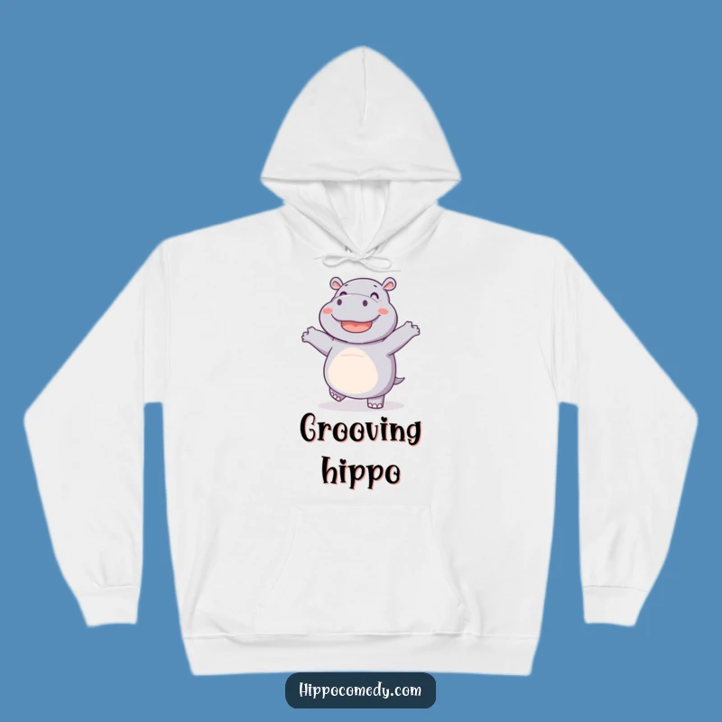 Funny Dancing Hippo Hoodie - Cozy Comfort for Joyful Groovers