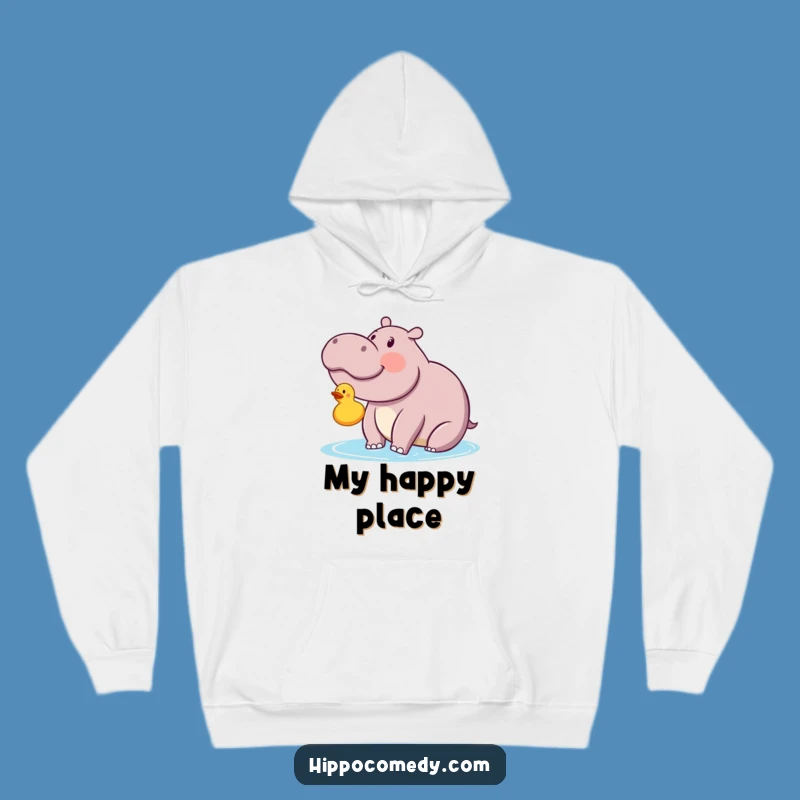 Funny Kawaii Hippo Duckie Hoodie: Cozy Up with Comical, Cute Delight