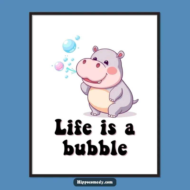 Free Printable Wall Art: Rainbow Bubble Dreams, Funny Downloadable Art for Whimsical Spaces