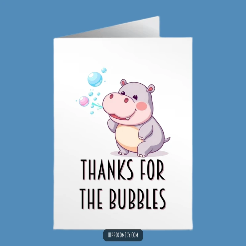 Free Printable Thank You Card: Rainbow Bubbles of Thanks, Funny Downloadable Gift