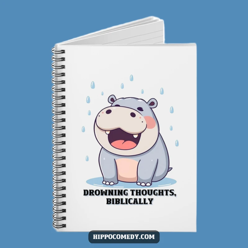 Funny Hippo Raindrop Notebook: Jot Down Ideas, Hilarious Funny Gift