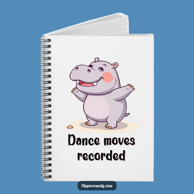 Funny Giggling Hippo Dance Notebook - Jot Down Ideas with Energetic Style