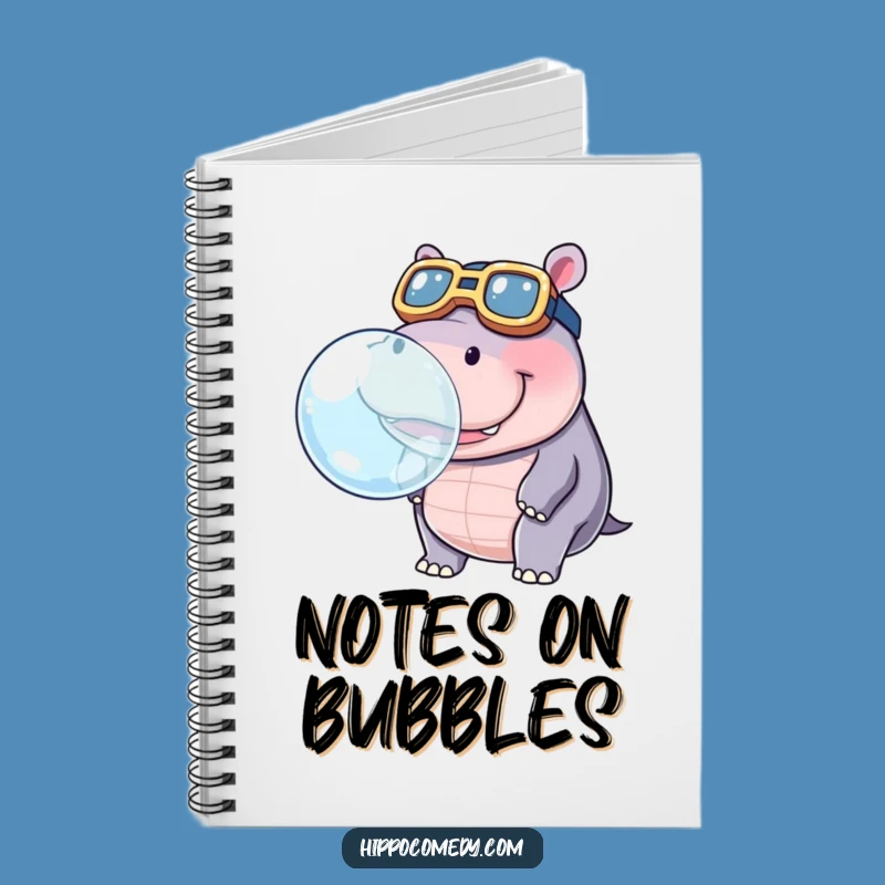 Funny Hippo Bubble Journal: Record Ideas with Whimsical Notes