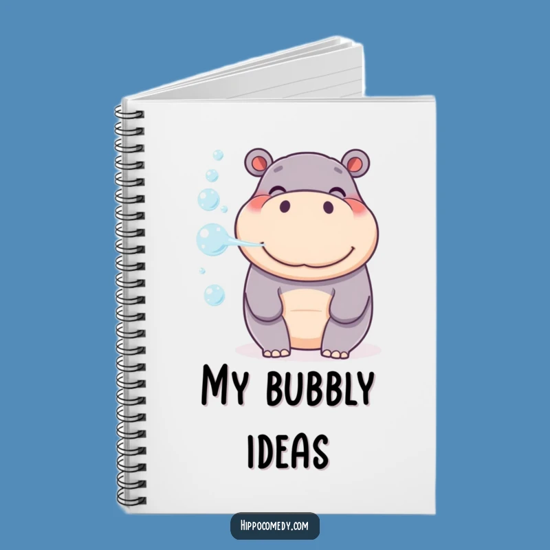 Funny Hippo Bubble Notebook - Journal Your Dreams, Perfect Gift