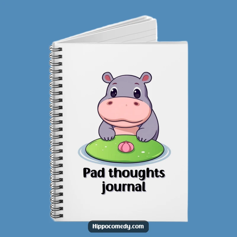 Funny Hippo Lily Pad Notebook: Curious Hippo Journal Gift for Ideas