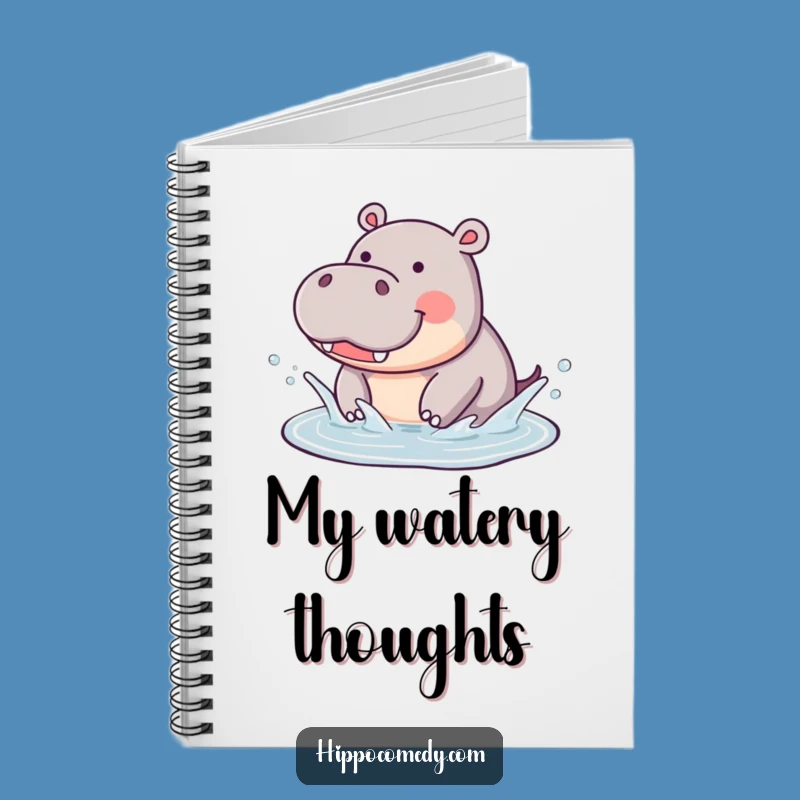 Funny Hippo Splashing Notebook: Joyful Journal Gift for Playful Notes