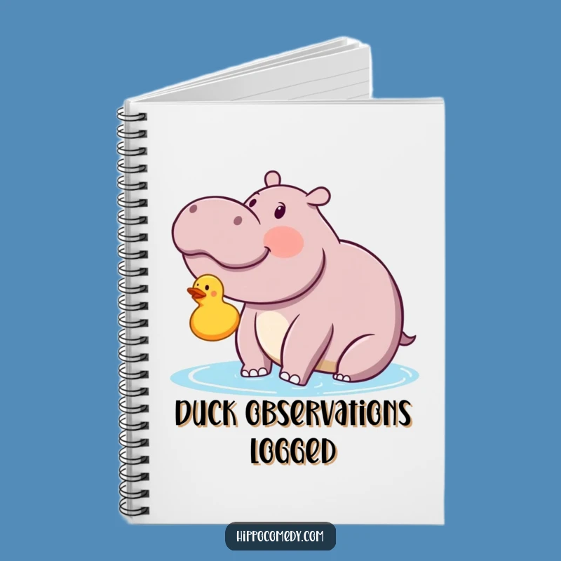 Funny Kawaii Hippo Duckie Notebook: Capture Joyful Thoughts and Doodles