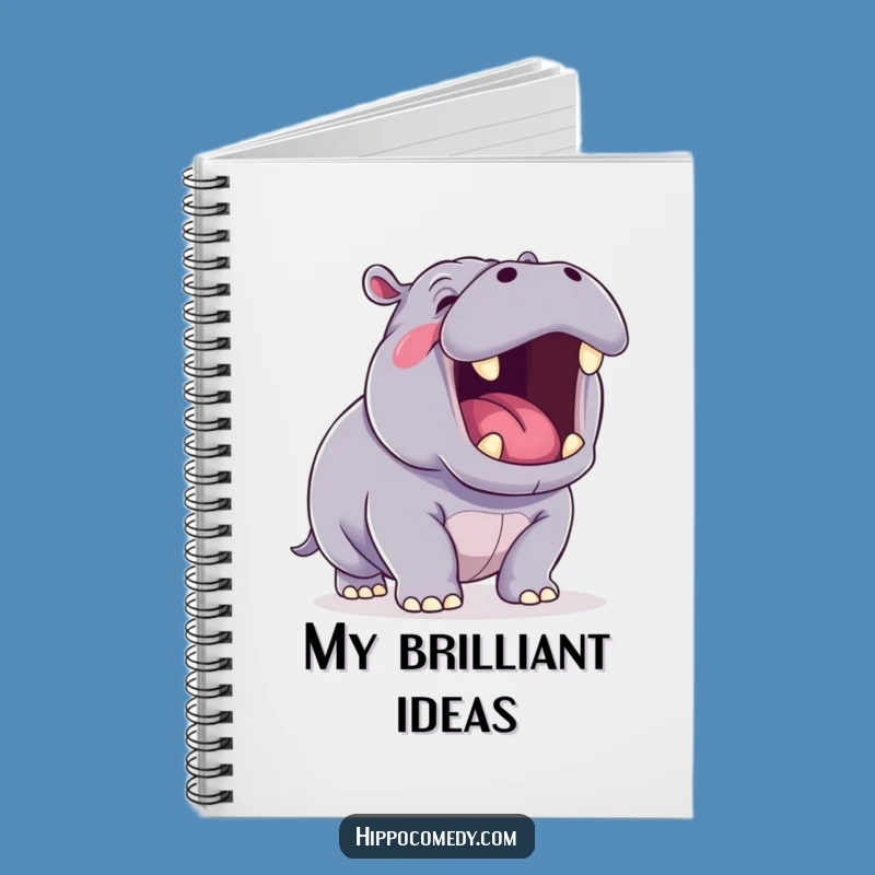 Funny Yawning Hippo Notebook: Kawaii Hippo Journal - Creative Gift