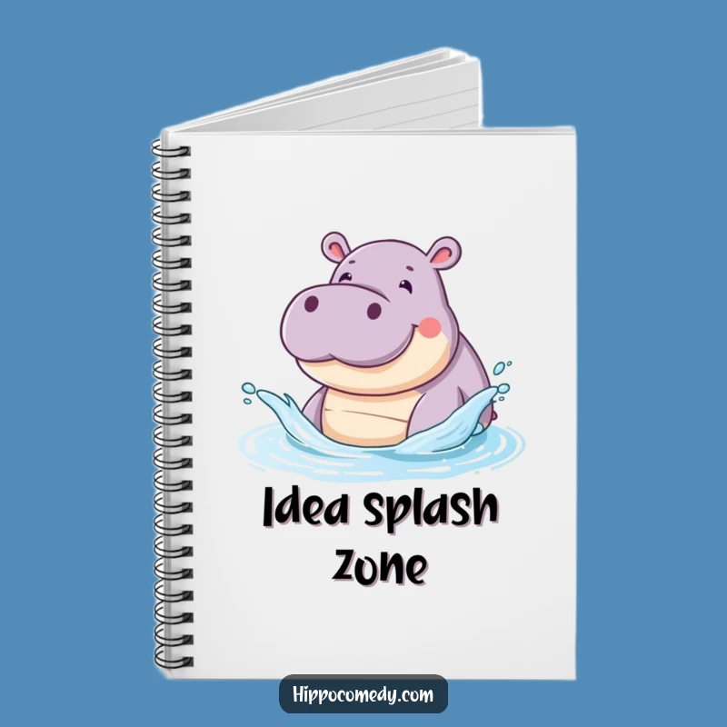 Funny Hippo Splash Notebook: Playful Hippo Journal Gift for Ideas