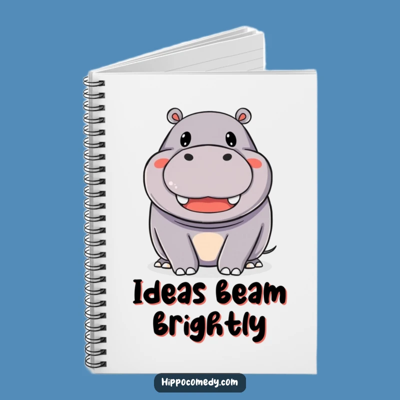 Funny Happy Hippo Notebook: Smiling Hippopotamus Journal, Writing Gift