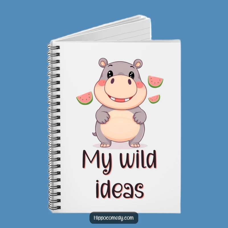 Funny Hippo Juggling Notebook: Giggling Journal Cover, Creative & Humorous Gift