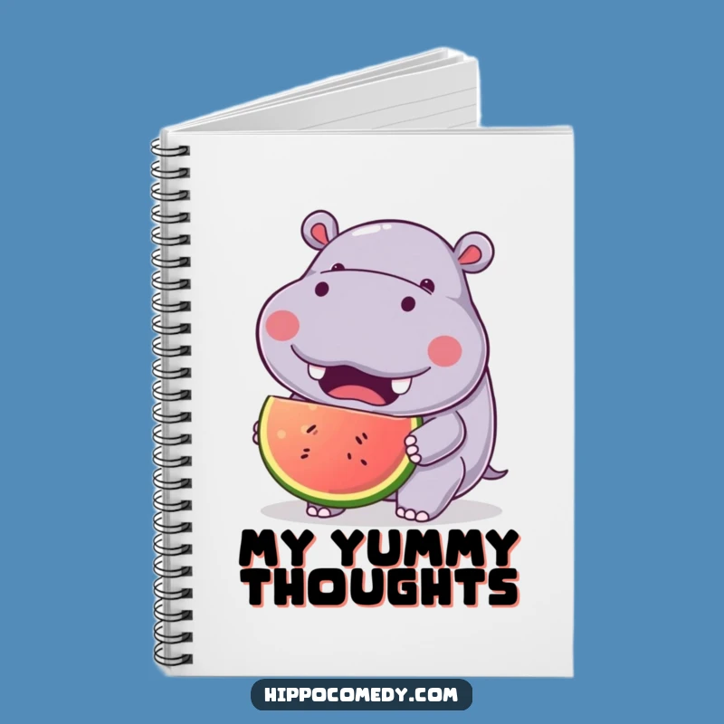 Funny Hippo Fruit Notebook: Kawaii Joyful Journal - Creative Gift