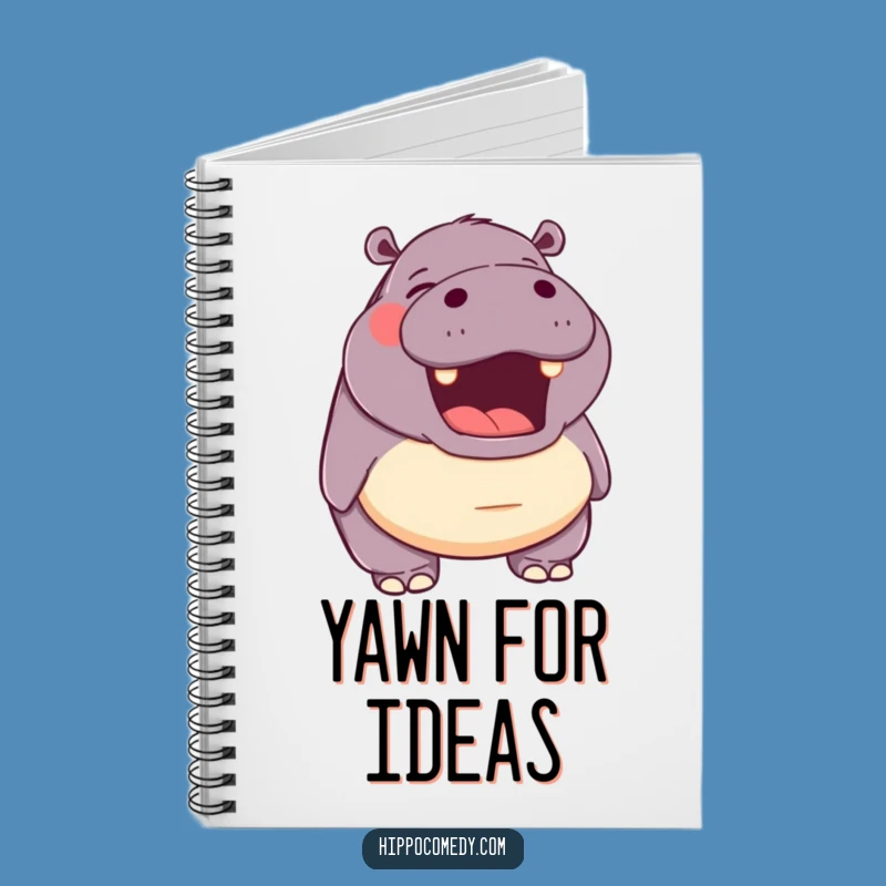 Funny Hippo Yawn Notebook: Happy Hippo Journal Gift for Ideas