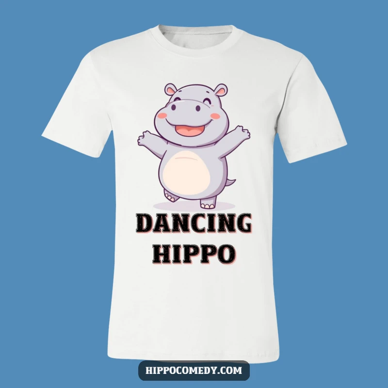 Funny Dancing Hippo T-Shirt - Unleash Your Joyful Moves Hilariously