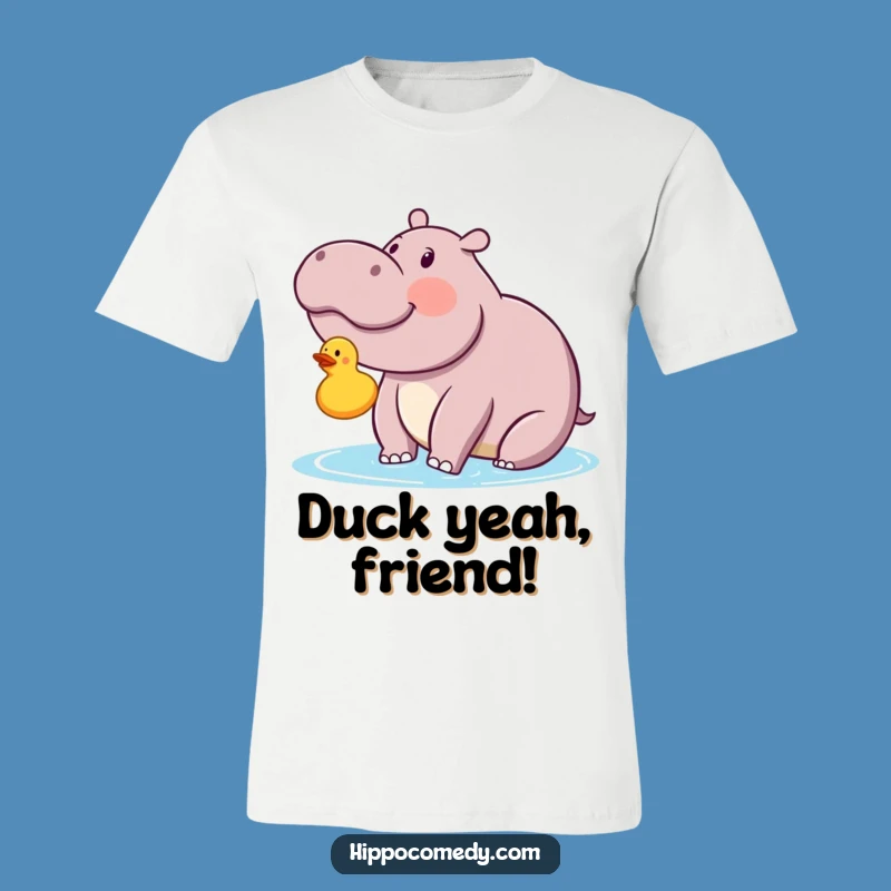 Funny Kawaii Hippo Duckie Tee: Embrace Cute, Comical Moments Shirt