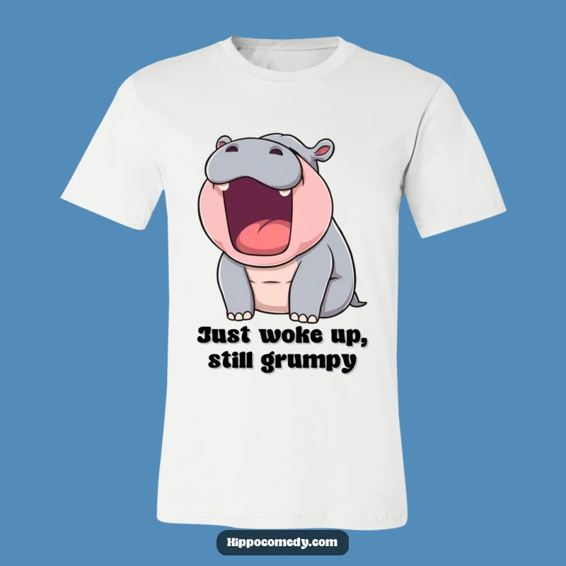 Funny Sleepy Hippo Yawn T-Shirt: Hilarious Gift for Anyone Who Loves Naps